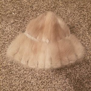 Vintage Cream Fur Hat